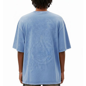 เสื้อยืดโอเวอร์ไซส์ทรงหลวมสไตล์วินเทจ ล้างสีแบบแอซิดวอช ผ้าถักเนื้อนุ่ม น้ำหนักเบา แฟชั่นสตรีทแวร์ลำลองสำหรับฤดูร้อน - Product Image 2