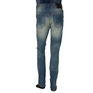 Best Quality Washed Lightweight Casual High Street Button Fly Men's Straight Canvas <b>Jeans</b> <b>Elastic</b> Mid-<b>Waist</b> Breathable Quick Dry - Product Image 3