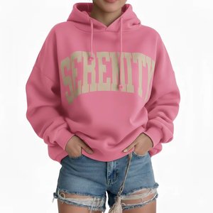 Sudadera Larga Oversize para Mujer, Interior de Felpa Suave, Estilo Casual Holgado, Cálida y Moderna, Moda Urbana - Product Image 3