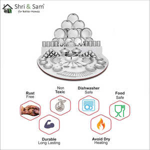 Délicieux ensemble de vaisselle en acier inoxydable pour 8 personnes 101 pièces pour le confort des repas en famille - Product Image 2