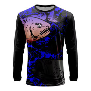 Chemises de pêche pour hommes, couleur unie, respirantes, anti-UV, protection SPF, personnalisables, pour activités de plein air - Product Image 2