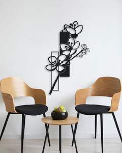 Arte Mural Metálico Abstracto Moderno con Aspecto Sofisticado, Perfecto para Espacios de Diseño Interior Contemporáneo - Product Image 1