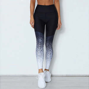 Servicio OEM al por mayor: Leggings de yoga de cintura alta con sublimación y rayas para mujer, pantalones ajustados con logo personalizado para dama. - Product Image 6