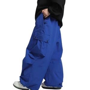 Pantalones de esquí y snowboard para hombre y mujer, cintura elástica, holgados, estilo hip hop urbano, informales, color liso, ropa de esquí y nieve - Product Image 1