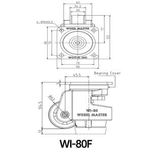 Wooil, rueda de servicio medio, Master, 500kg, capacidad, 8 Uds., ruedas giratorias - Product Image 2