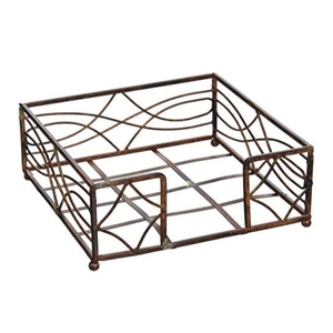 Vintage Wrought Iron Napkin Holder Square Metal <b>Tissue</b> Dispenser Decorative <b>Paper</b> Towel Organizer for Restaurant Hotel Home - Product Image 1