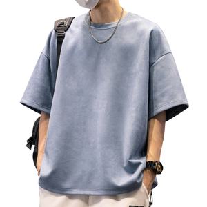 T-shirts formels pour hommes en coton 100% lourd, surdimensionnés, imprimés sur mesure, séchage rapide, vente en gros - Product Image 1