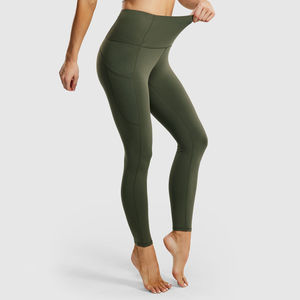 Leggings Deportivos Personalizados 100% Algodón, Casuales, Sólidos, Transpirables, para Invierno, Gimnasio, Entrenamiento, para Mujer, Ropa Deportiva Más Vendida, Talla Adulto, Yoga - Product Image 3