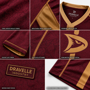 เสื้อแข่งขันคอร์นโฮลแบบซับลิเมชั่นเต็มตัวสำหรับผู้ชาย ผลิตตามสั่ง (OEM) ผ้าปิเก้ โพลีเอสเตอร์ สแปนเด็กซ์ แห้งเร็ว สำหรับทีมกีฬา - Product Image 6