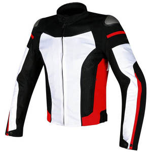Blouson de moto en cuir pour homme, noir et jaune, à blocs de couleur, manches longues, respirant, toutes saisons, style motard de course - Product Image 4