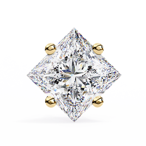 Pendientes Vintage Eterna Shine de Oro de 18K con Diamantes de Laboratorio Corte Princesa, Certificados por IGI, Lumire Luxe para Boda o Compromiso - Product Image 5