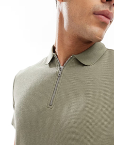 T-shirt en coton tricoté de qualité supérieure pour homme, manches courtes, couleur unie, respirant, décontracté, personnalisable - Product Image 2