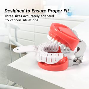 Ensemble professionnel de 6 porte-empreintes dentaires en plastique autoclavables, 3 tailles (petites, moyennes, grandes), perforées, réutilisables, rigides - Product Image 3