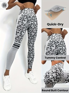 Leggings de yoga pour femmes, taille haute, en spandex et nylon, pour le sport et le fitness, vente en gros - Product Image 3