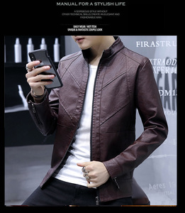 เสื้อแจ็คเก็ตหนังผู้ชายไซส์ใหญ่ ระบายอากาศได้ดี ใส่ได้ทุกฤดู - Product Image 4