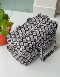 Luxury High Quality Cotton Block Printed Duffel <b>Bag</b> Handmade <b>Zipper</b> Closure Washable Beach Travel Beach Market <b>Shopping</b> <b>Bag</b> - Product Image 3