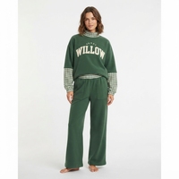 Ensemble en molleton 2 pièces Nova à imprimé lettres, col rond, manches longues, coupe ample, vêtements décontractés pour femmes, gris rose à carreaux