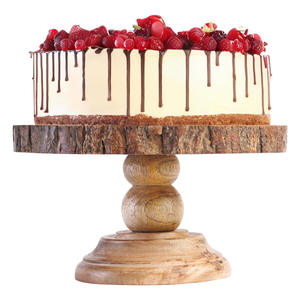 Base de Madera de Lujo para Pastel con Acabado Natural de Primera Calidad para Exhibición Elegante de Pasteles de Boda y Celebraciones de Cumpleaños - Product Image 6