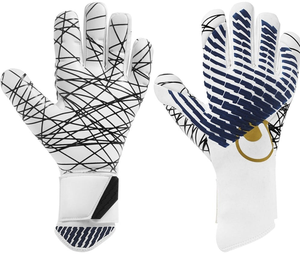 Modern Style Leather Breathable Goal Keeping <b>Gloves</b> Black Color High Quality From Roziv Sports - Product Image 3