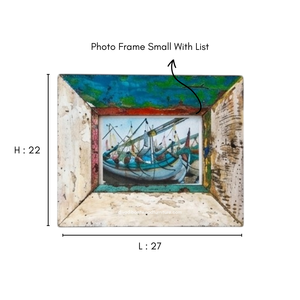 Handcrafted Photo <b>Frame</b> Eco-Friendly Reclaimed Boat Wood Original Color for <b>Wall</b> Home Decoration Living Room Bedroom Wholesale - Product Image 3