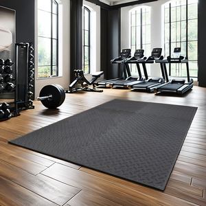 Durable 60x60cm 10mm de espesor 40 grados alfombra de espuma EVA sin olor con patrón de hojas para el hogar y entrenamiento de gimnasia - Product Image 1