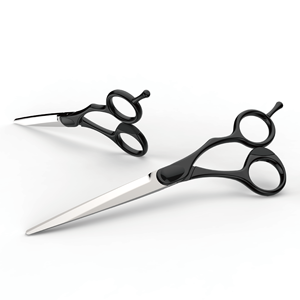 Ciseaux de coiffure professionnels en acier inoxydable avec manche en alliage de zinc noir, design élégant, pour droitiers - Product Image 3