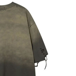 T-shirts Homme OEM 2026 Élégants Effet Vieilli avec Détails Brodés – Confortables et Décontractés en Coton Peigné 100% pour l'Été - Product Image 4