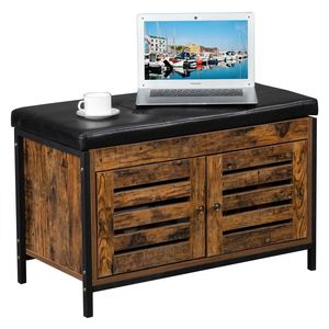 Banc de rangement industriel pour entrée, tabouret de bout de lit, banc de salle à manger, table basse, couloir, livraison gratuite - Product Image 5