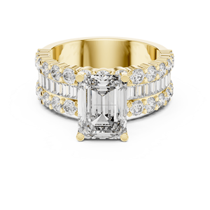 Anillo de Piedra de Nacimiento de 14K |   Joyería de Regalo de Lujo Personalizada con Diamante Redondo de Corte Brillante Creado en Laboratorio |   Estilo Étnico - Product Image 3