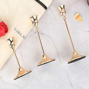 เชิงเทียนเงินแบบฝรั่งเศสสำหรับเทียนทรงกรวย - Product Image 6