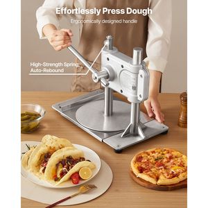 Equipo de Panadería Comercial, Prensa Manual para Masa de Pizza de Acero Inoxidable de 9.5 Pulgadas, Prensa para Pastelería, Prensa para Pan, Prensa para Chapati - Product Image 3