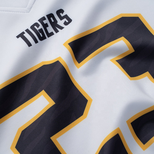 Uniformes de football américain de qualité supérieure, maillots personnalisés en tissu polyester et élasthanne à manches courtes, techniques d'impression - Product Image 5