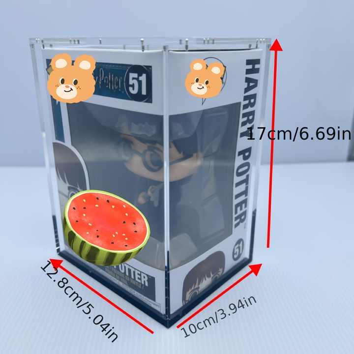 Figure Display Case Dustproof Protection Display Box Alternative Acrylic Case for Collectibles Figures Models Doll Toys