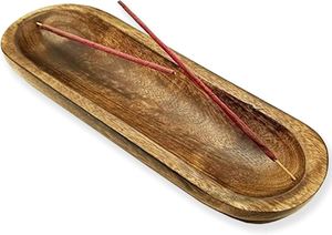 Soporte de Incienso de Madera Artesanal, Bandeja Rústica para Varillas de Aroma, Quemador de Agarbatti de Madera Natural, Soporte Minimalista para Fragancias del Hogar - Product Image 5