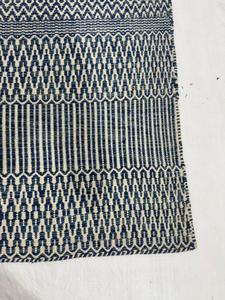 Alfombra Tejida a Mano de Lana, Diseño Geométrico Azul, Alfombra Kilim Hecha a Mano, Alfombra Moderna para Sala de Estar - Product Image 4