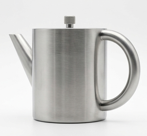 กาน้ำชาสแตนเลสพร้อมฝาปิด กาต้มกาแฟโลหะทันสมัย กาน้ำชาทนทาน - Product Image 4