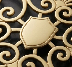 <b>Gold</b> <b>Round</b> Stainless Steel Trivet Luxury Floral Metal Heat Resistant Pot Pad - Product Image 4