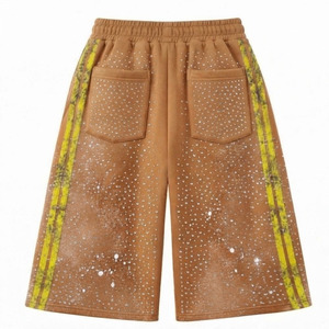 Shorts Bermuda Homme Streetwear Ample à Taille Élastique avec Bande Latérale 100% Coton Respirant Toile Imperméable - Product Image 2