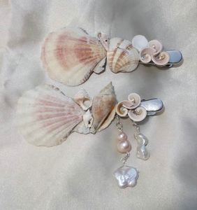 Pince à cheveux bohème en coquillages naturels, faite à la main, barrette de plage, accessoire estival côtier pour femmes et filles, vente en gros Vietnam - Product Image 5