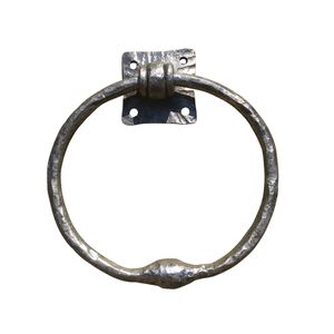 Timbre de puerta de hierro forjado a mano con forma de flor, acabado con recubrimiento en polvo, para decoración de dormitorio, puerta o acento exterior. - Product Image 3