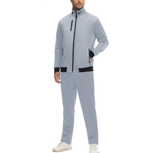 Nouvel ensemble de survêtement pour homme, couleur unie, col montant avec fermeture éclair, taille personnalisée, nouvelle collection, best-seller pour l'extérieur - Product Image 5