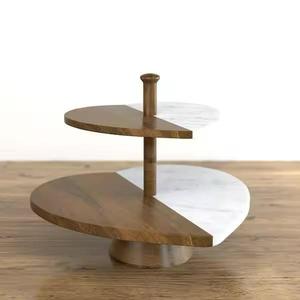 Support à gâteau rond en bois fait main, design moderne antiadhésif, pièce unique, Alabanza Enterprises ABCS029 - Product Image 4