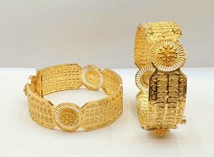 Bracelets en laiton plaqué or 24 carats de haute qualité, élégants et tendance, vente en gros - Product Image 2