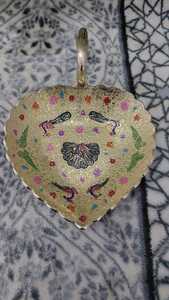 Handmade Metal Swan Shaped <b>Decorative</b> <b>Plate</b> With Color Enamel Oriental Pattern For Presents - Product Image 6
