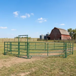 Heavy Duty Green Metal Livestock Corral Panels for Secure Farms Animal Enclosure Paddock Yard and Outdoor Ranch Safety Setup - Product Image 5