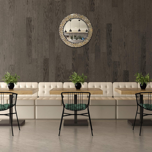 Espejo de Pared Redondo con Mosaico Dorado y Marrón Hecho a Mano, con Marco de Azulejos de Vidrio Geométricos, Espejo Decorativo de Lujo para Ambientes Modernos - Product Image 5