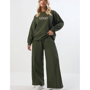 Survêtement de sport décontracté pour femme, coupe large, taille haute, avec impression en mousse, personnalisé, en coton, pour le tennis, avec cordon de serrage - Product Image 1