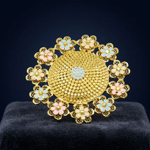Broches o Pasadores para Saree Chapados en Oro de 14K, 18K, 24K al por Mayor, Broches de Moda, Broches Nupciales Tradicionales Estilo Dubái - Product Image 5