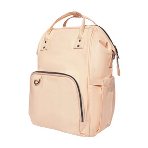 Stylish Leather Diaper <b>Backpack</b> Waterproof Baby Care <b>Backpack</b> <b>Large</b> Capacity Maternity Travel Bag with Organized Storage Compart - Product Image 2
