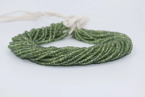 Cuentas de Rondelle facetadas de apatita verde natural, 4mm, 13 pulgadas, hebra de piedras preciosas naturales para la fabricación de joyas - Product Image 3